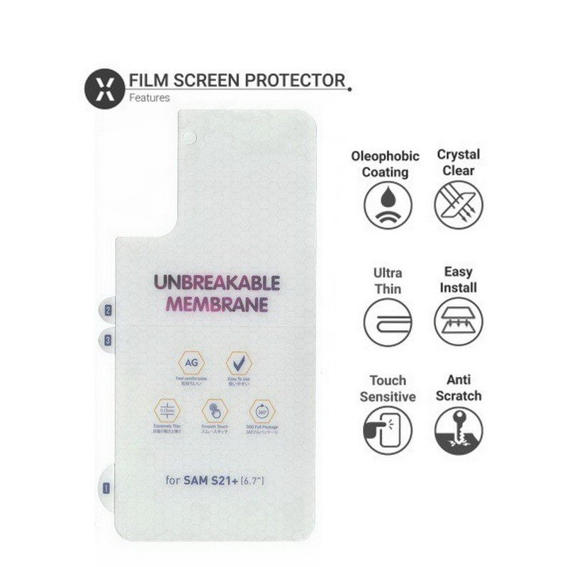 Galaxy S21 Plus Transparent Back Protector TPU Skin Film Screen Guard