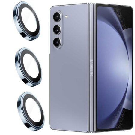 Galaxy Z Fold 5 Camera Lens Rings Protector (Ice Blue)