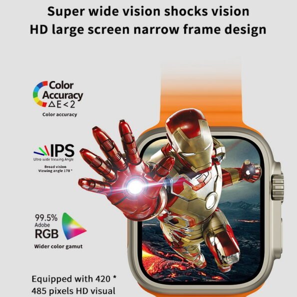 Watch Ultra 2 49mm APPL Logo Amoled Display 32GB (Orange)