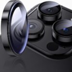 iPhone 15 Pro Max Camera Lens Protector Metal Rings (Black)