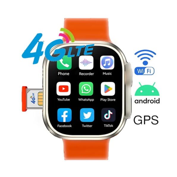 S8 Ultra Android Smart Watch 49mm 4G Sim Card Slot
