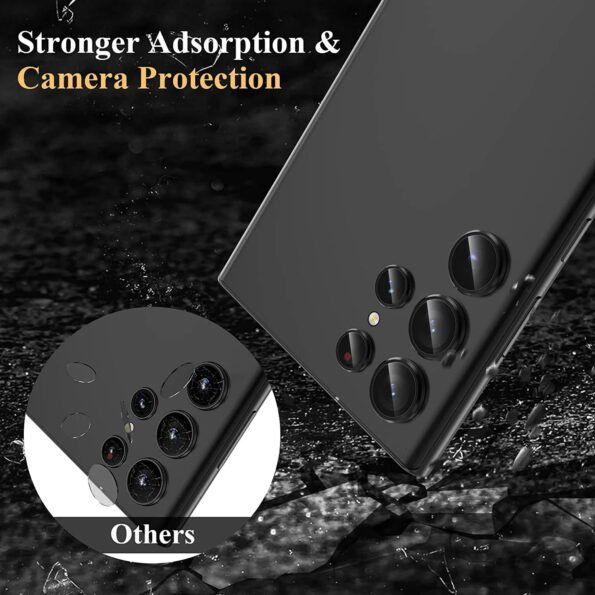 Galaxy S24 Ultra Camera Lens Metal Rings Protector (Black)