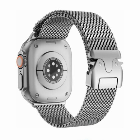 MobileZon Silver Titanium Milanese Mesh Loop 49mm