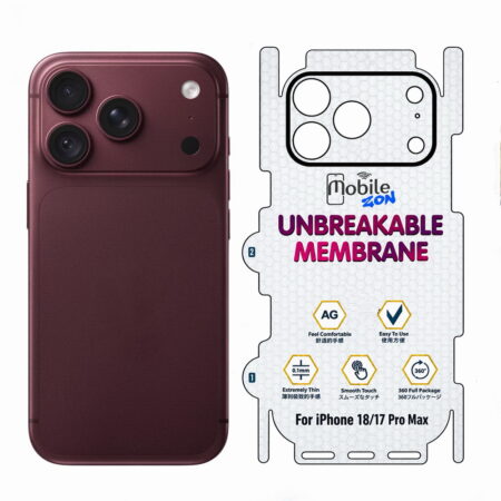 iPhone 18 Pro Max Unbreakable Membrane Matte Back Sides Protector