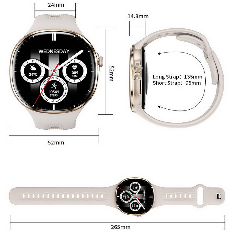 M100-5G-Android-Dual-Connect-Smartwatch-2026-dimensions